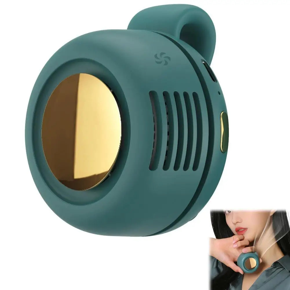 NEW Portable Silent Mini Bladeless Electric Fan Clip-On Adjustable 3-Speed Small Fan for Outdoor Comfortable Wearable Cooling Accessory for hot weather summer season