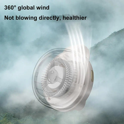 NEW Portable Silent Mini Bladeless Electric Fan Clip-On Adjustable 3-Speed Small Fan for Outdoor Comfortable Wearable Cooling Accessory for hot weather summer season