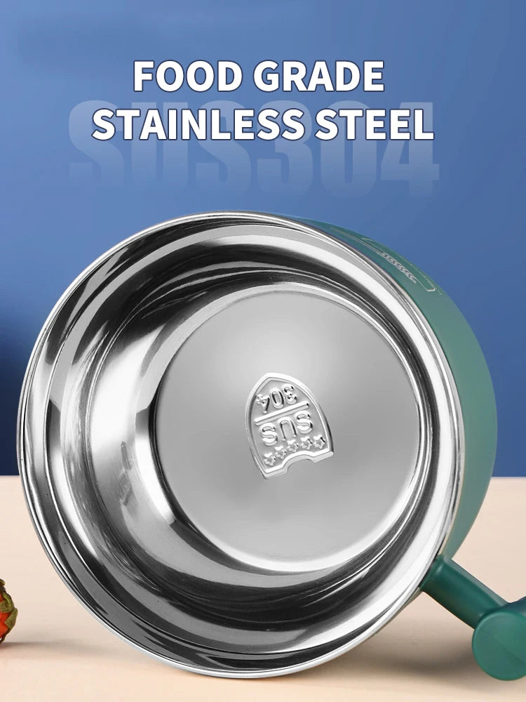 Stainless Steel Bowl with Lid for Instant Noodles Portable Sealed Drain Kitchen Utensil Eco-Friendly Aluminum Alloy Dinnerware