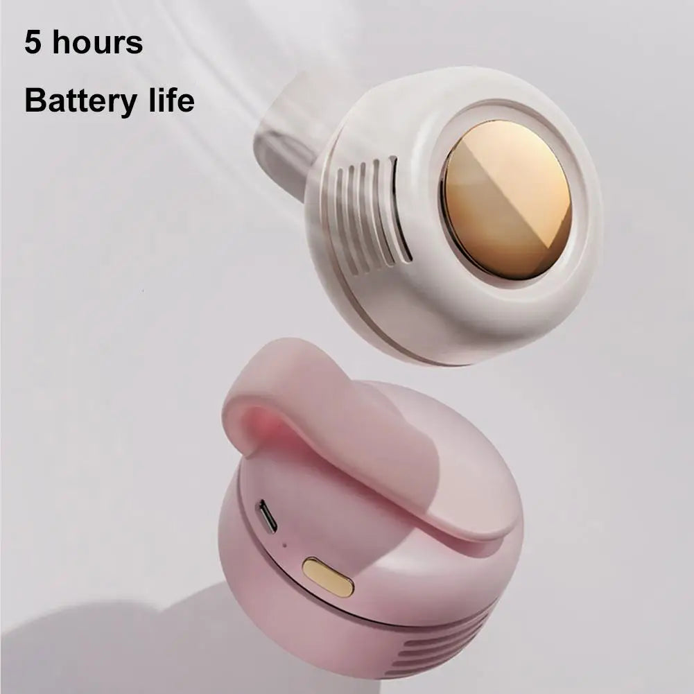 NEW Portable Silent Mini Bladeless Electric Fan Clip-On Adjustable 3-Speed Small Fan for Outdoor Comfortable Wearable Cooling Accessory for hot weather summer season