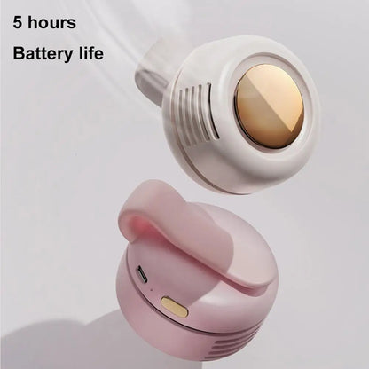NEW Portable Silent Mini Bladeless Electric Fan Clip-On Adjustable 3-Speed Small Fan for Outdoor Comfortable Wearable Cooling Accessory for hot weather summer season