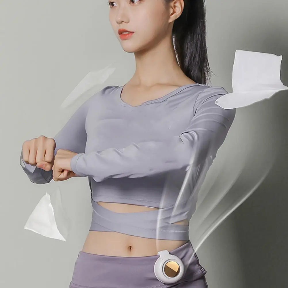 NEW Portable Silent Mini Bladeless Electric Fan Clip-On Adjustable 3-Speed Small Fan for Outdoor Comfortable Wearable Cooling Accessory for hot weather summer season