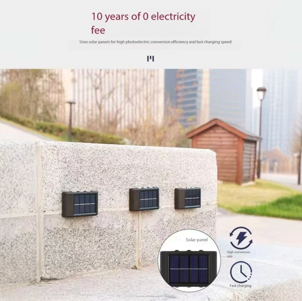 TOP SELLING Solar LED Outdoor Wall Light Waterproof Dusk to Dawn Fence Lamp for Garden Yard Porch Pathway Patio - Home Decor Lighting perfect for evening garden lights