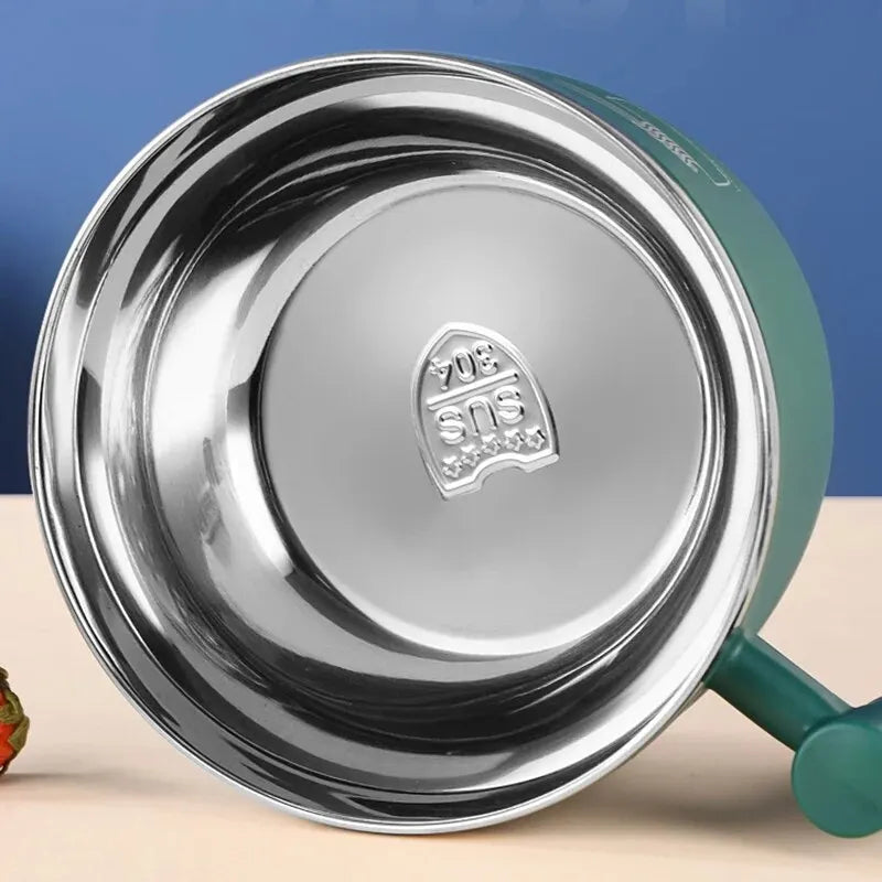Stainless Steel Bowl with Lid for Instant Noodles Portable Sealed Drain Kitchen Utensil Eco-Friendly Aluminum Alloy Dinnerware
