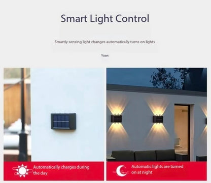 TOP SELLING Solar LED Outdoor Wall Light Waterproof Dusk to Dawn Fence Lamp for Garden Yard Porch Pathway Patio - Home Decor Lighting perfect for evening garden lights