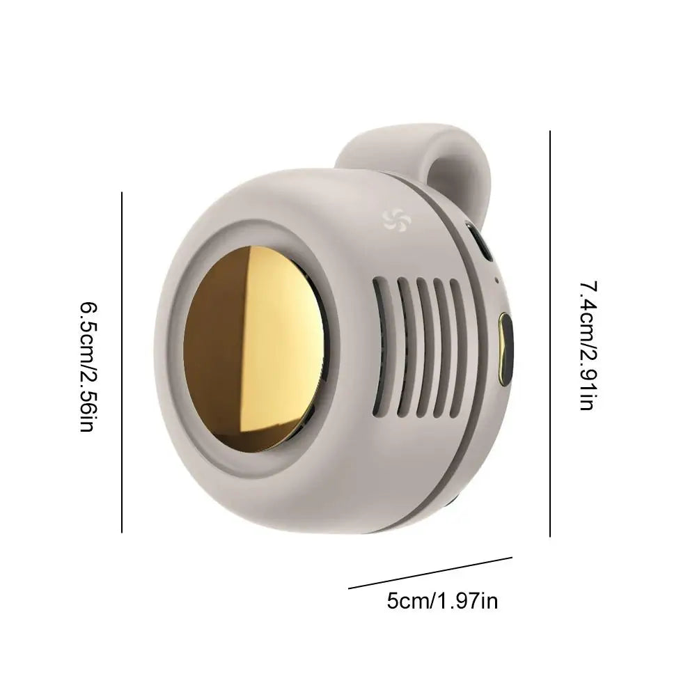 NEW Portable Silent Mini Bladeless Electric Fan Clip-On Adjustable 3-Speed Small Fan for Outdoor Comfortable Wearable Cooling Accessory for hot weather summer season