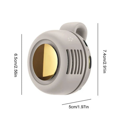 NEW Portable Silent Mini Bladeless Electric Fan Clip-On Adjustable 3-Speed Small Fan for Outdoor Comfortable Wearable Cooling Accessory for hot weather summer season