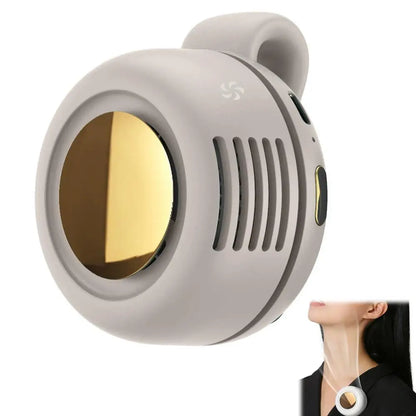 NEW Portable Silent Mini Bladeless Electric Fan Clip-On Adjustable 3-Speed Small Fan for Outdoor Comfortable Wearable Cooling Accessory for hot weather summer season