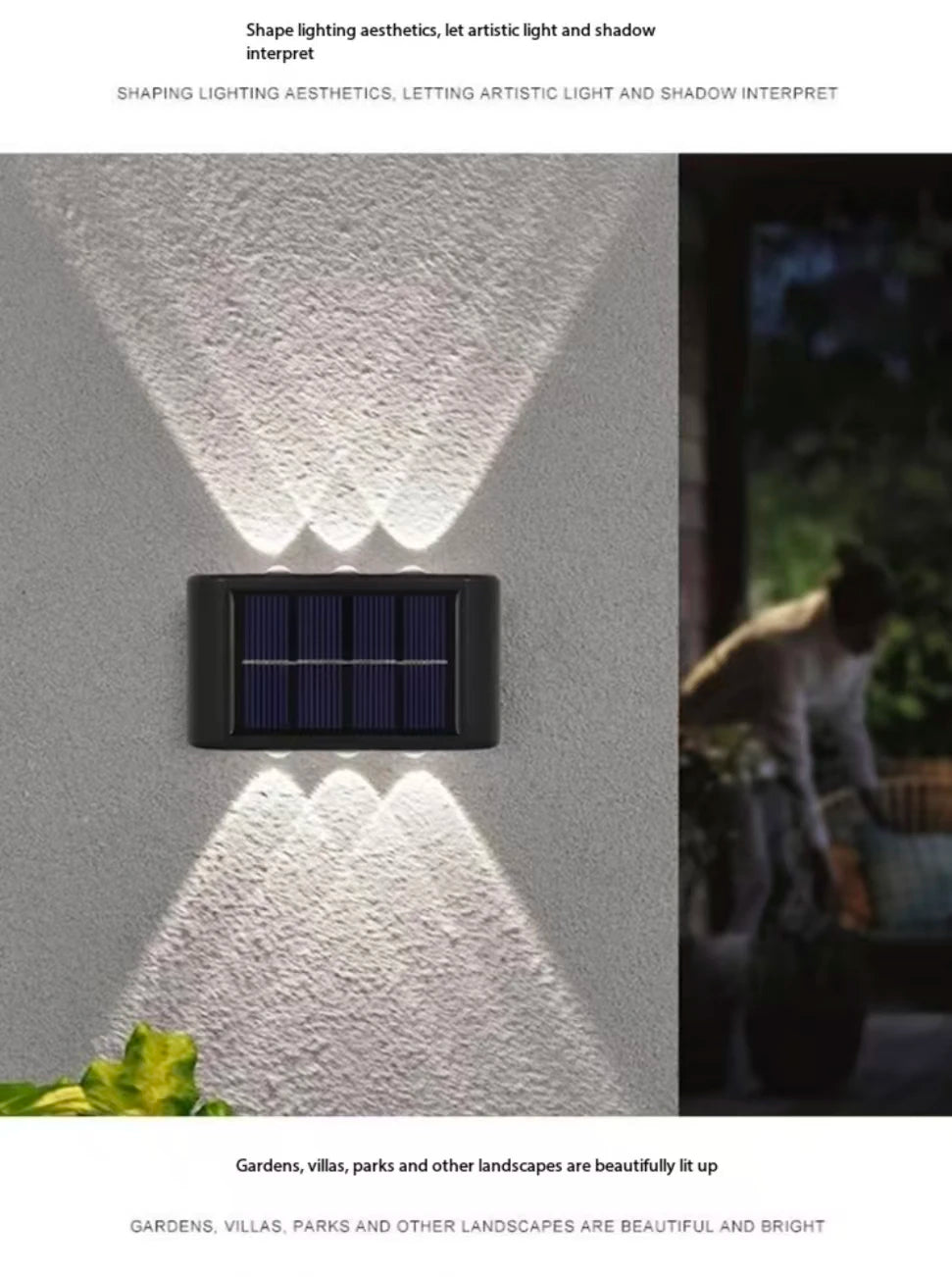 TOP SELLING Solar LED Outdoor Wall Light Waterproof Dusk to Dawn Fence Lamp for Garden Yard Porch Pathway Patio - Home Decor Lighting perfect for evening garden lights