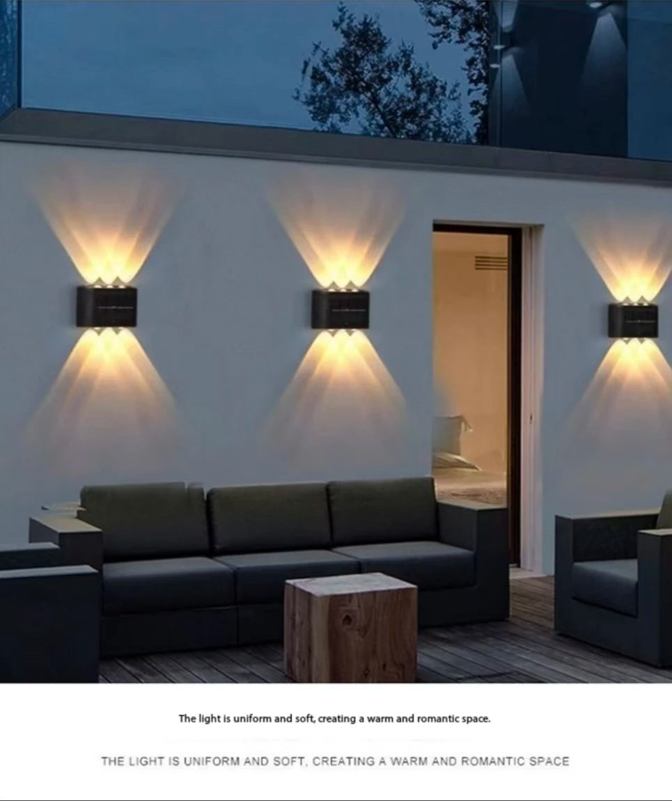 TOP SELLING Solar LED Outdoor Wall Light Waterproof Dusk to Dawn Fence Lamp for Garden Yard Porch Pathway Patio - Home Decor Lighting perfect for evening garden lights